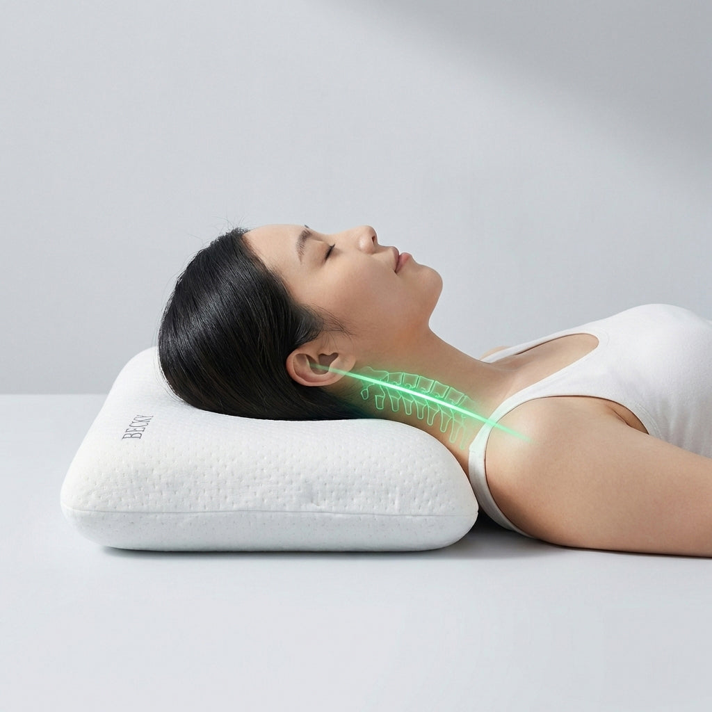 BECKY SLEEPGEAR Classic Bread-Shaped Memory Foam Pillow (ខ្នើយអេប៉ុងពិសេស)