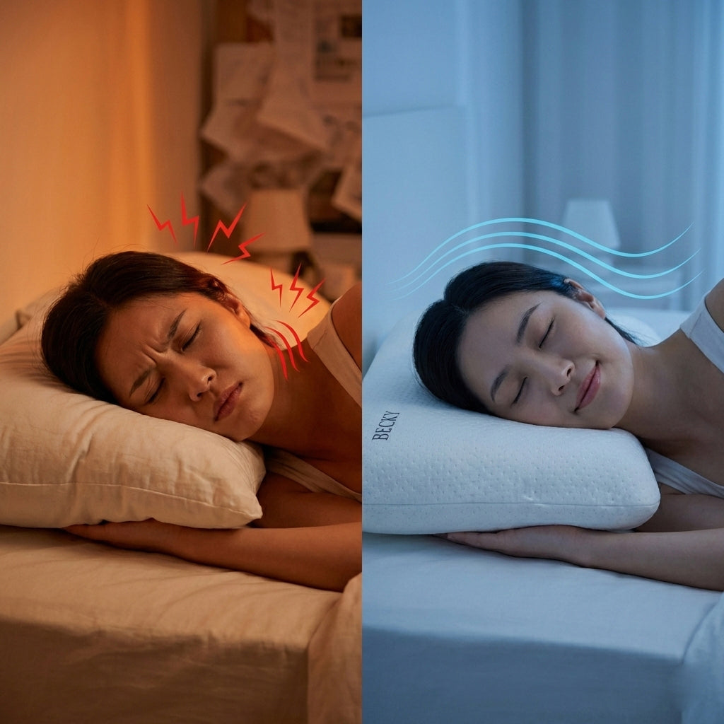 Ultra-Soft Supportive Memory Foam Pillow for Side Sleepers