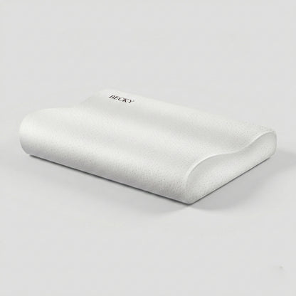 Ergonomic High-Low Contour Memory Foam Pillow for Specialized Neck Support